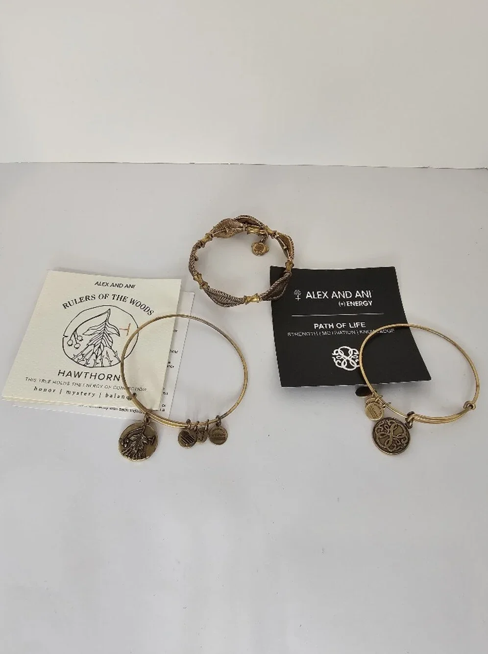 AuthAlex and Ani 3 Set Bracelets Hawthorn, Path of Life & Woven  Bangles